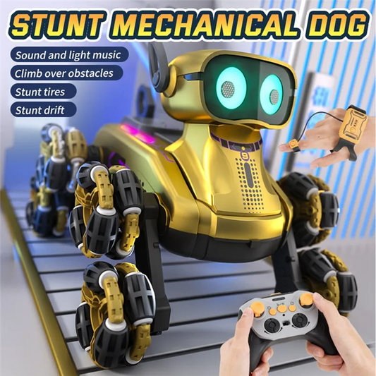 8WD GESTURE SENSOR RC STUNT CAR, ALSO KNOWN AS A REMOTE-CONTROL ROBOT DOG TOY.