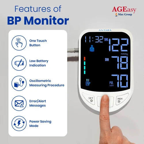 ANTARA AG EASY FULLY AUTOMATIC DIGITAL BLOOD PRESSURE MONITORING DEVICE 22-42 CM