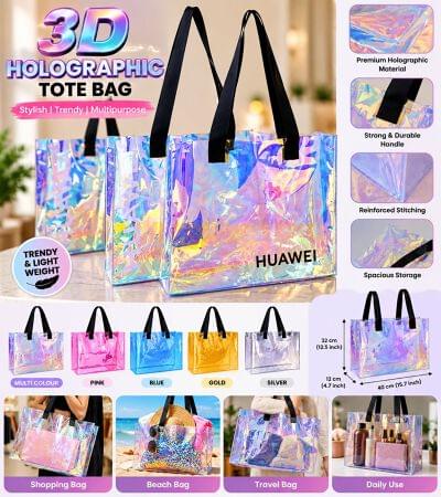 3D Holographic Tote Bags