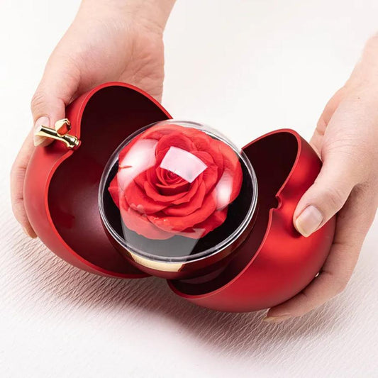 Luxury Apple-Shaped Ring Holder Box