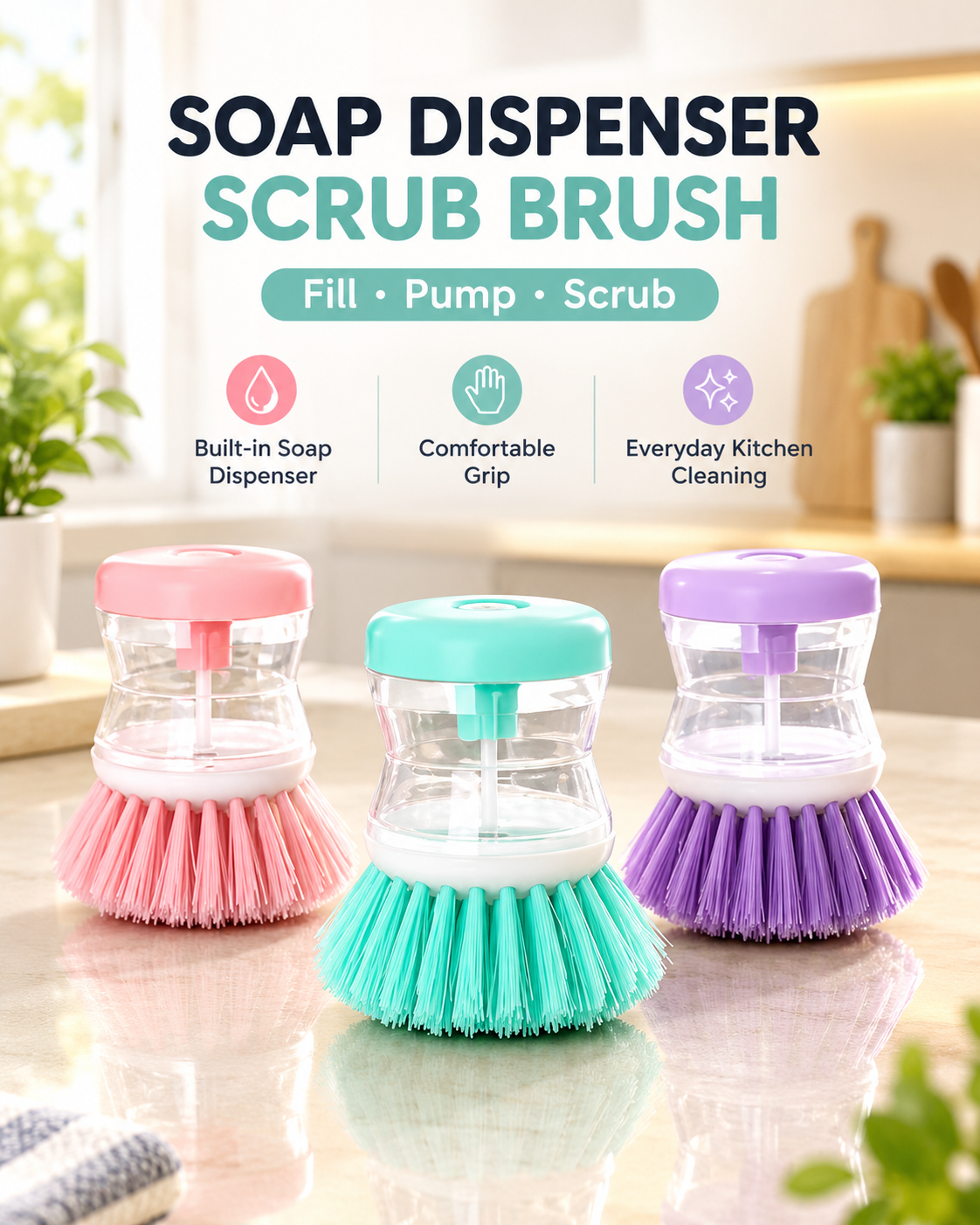 Soap Dispenser Cleaning Brush