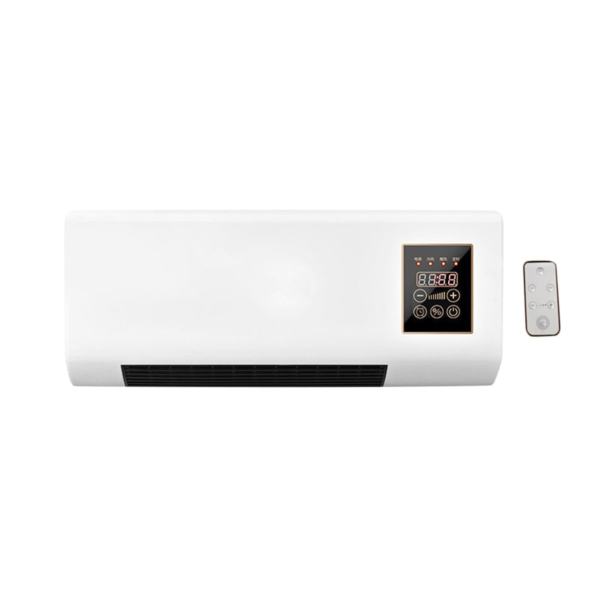 Wall-mounted mini portable air conditioner and heater unit.