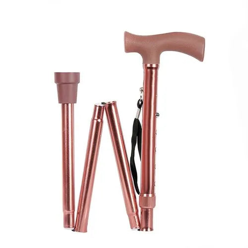 MCP ALUMINUM 4 FOLD WALKING STICK HEIGHT ADJUSTABLE