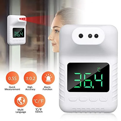 Non-Contact,Wall-Mounted Infrared Forehead K3 with LCD Display, Fever Alarm