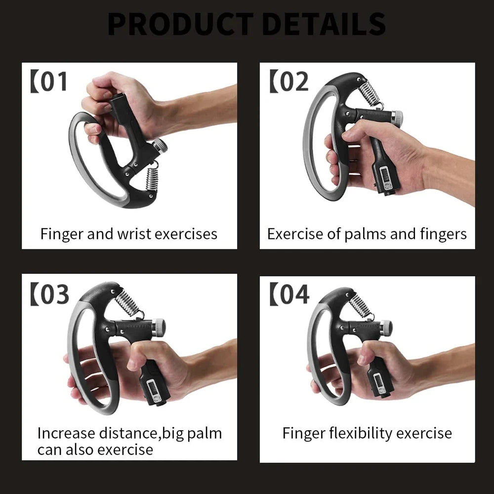 Hand Grip Strengthener with Counter