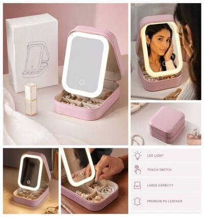 JEWLLERY BOX WITH LED MIRROR