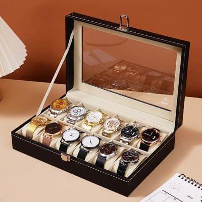 Luxury 10-Slot Watch Organizer