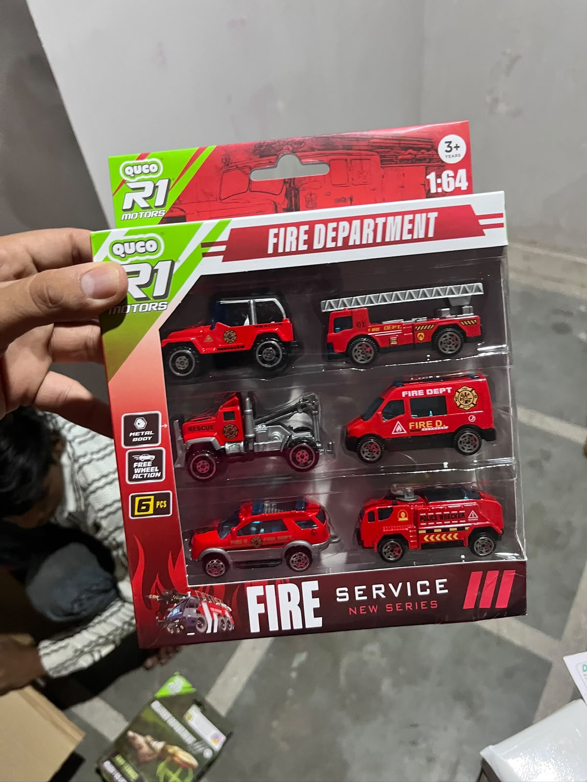 Kids Fire Department Toy Vehicle Set – 6 Pieces
