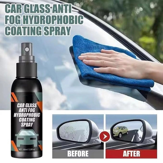 Car Glass Anti Fog Hydrophobic Coating Spray |Rainproof, Streak-Free Automotive Cleaner | Multipurpose Windshield